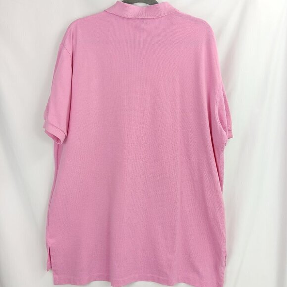 POLO By RALPH LAUREN Short Sleeve Pink Cotton Polo Shirt Men's Size XL - Picture 2 of 4